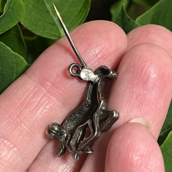 Vintage Sterling Silver Galloping Horse Pin/Pendant - Picture 4 of 12